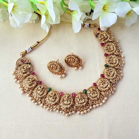 Lakshmi Necklace with Kemp Stones