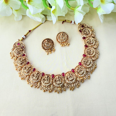 Lakshmi Necklace with Kemp Stones