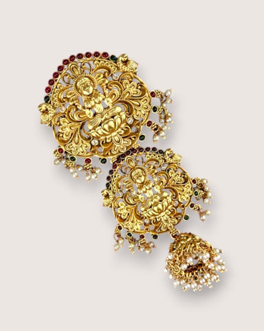 Beautiful Gold Plated Laxmi Design Jadai JH6460