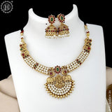 Traditional Matte Gold Finish Necklace Set JH6486