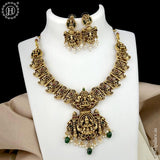 Traditional Matte Gold Finish Necklace Set JH6489