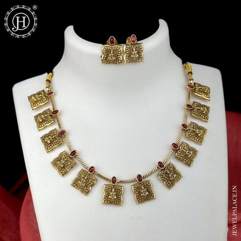 Traditional Matte Gold Finish Necklace JH6491
