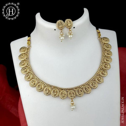 Traditional Matte Gold Finish Necklace JH6493