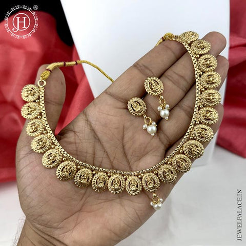 Traditional Matte Gold Finish Necklace JH6493