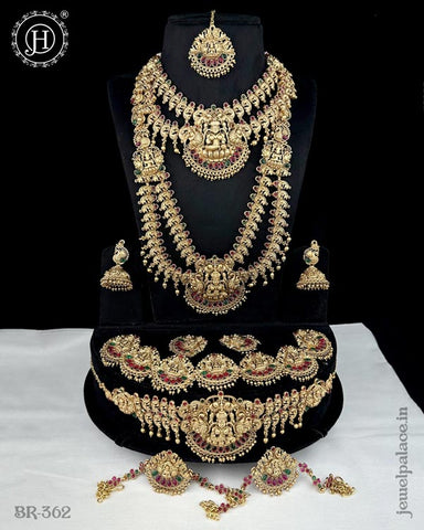 Pretty Traditional South Indian Bridal Jewellery Set JH6500