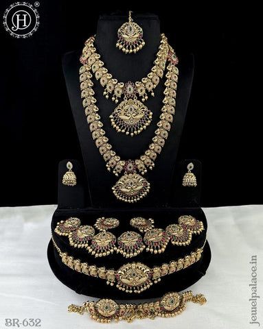 Pretty Traditional South Indian Bridal Jewellery Set JH6501