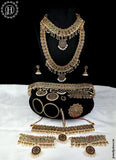 Authentic Bharatanatyam Jewelry Set Traditional Gold Plated Temple Dance Accessories JH6503