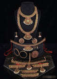 Authentic Bharatanatyam Jewelry Set Traditional Gold Plated Temple Dance Accessories JH6504