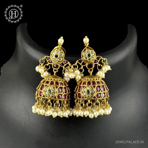 Royal Antique Gold Earrings JH6536
