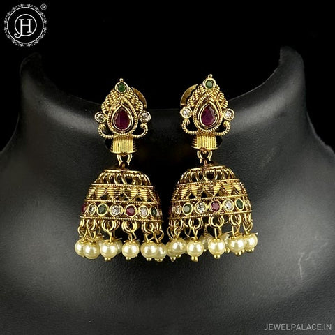Royal Antique Gold Earrings JH6538