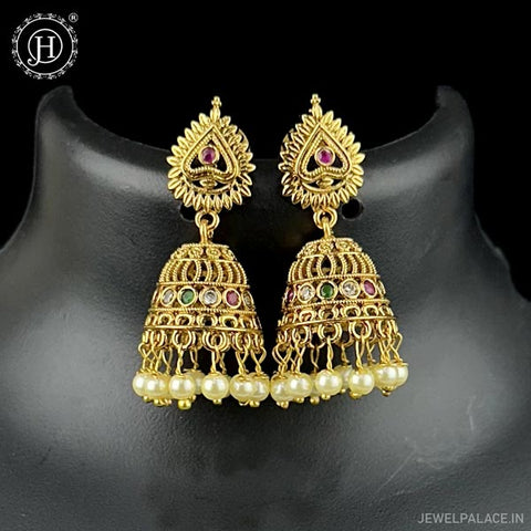Royal Antique Gold Earrings JH6544