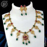 Beautiful Gold Finish Kemp Stone Laxmi Coins Necklace JH6548