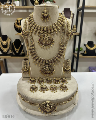 Pretty Traditional South Indian Bridal Jewellery Set JH6580