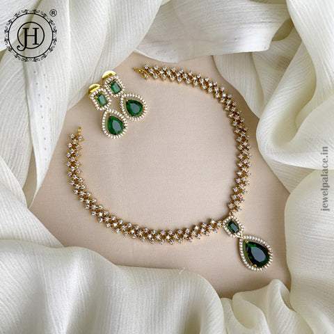 Luxury American Diamond AD Stone Premium Quality Necklace