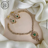 Elegant Gold Finish AD Stone Premium Quality Necklace