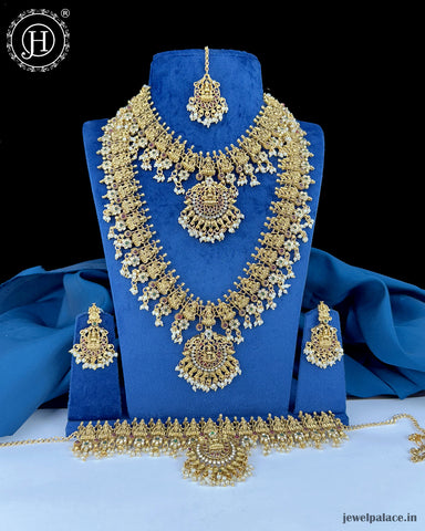 Elegant Gold Plated Semi Bridal Traditional Jewellery For Special Occasions