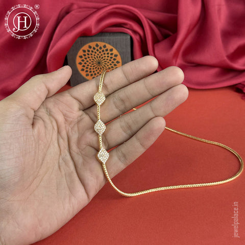 Elegant Gold Tone MOP Chain Micro Layered