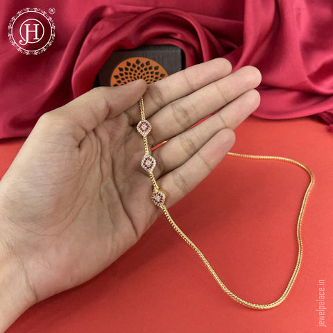 Micro Gold Plated Chain with Pearl-Like MOP