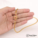 Chic Mother of Pearl Chain with Micro Gold Polish