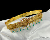 Gold Plated Temple Design Adjustable Kamarband for Kids Traditional Hip Belt