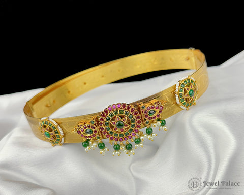 Adjustable Temple Jewellery Kamarband for Girls Gold Plated Hip Ornament
