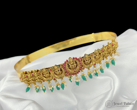 Charming Gold Plated Temple Hip Belt for Little Girls Adjustable Festive Wear