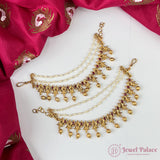 Gold Plated Brass Mattal with Traditional Kemp Stone Design