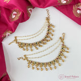 Gold Plated Brass Mattal with Traditional Kemp Stone Design