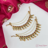 South Indian Bridal Brass Mattal with Kemp Stones and Gold Coating