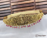 Antique Gold Temple Design Hip Belt with Goddess Lakshmi