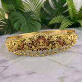 Traditional Antique Gold Vaddanam with Lakshmi and Intricate Temple Craft