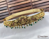 Traditional Antique Gold Vaddanam with Lakshmi and Intricate Temple Craft