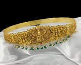 Traditional Antique Gold Vaddanam with Lakshmi and Intricate Temple Craft