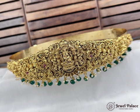 Traditional Antique Gold Brass Temple HIp Belt