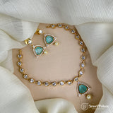 Trendy Gold Finish AD Stone Premium Quality Necklace