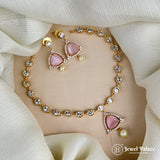 Trendy Gold Finish AD Stone Premium Quality Necklace