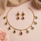 Beautiful Gold Shine AD Stone Premium Quality Necklace