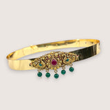 Traditional Gold Plated Temple Motif Doller Hip Belt For Kids