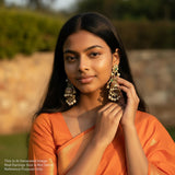 Antique Gold Temple Jhumka Earrings for Women