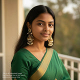 Antique Gold Temple Jhumka Earrings for Women