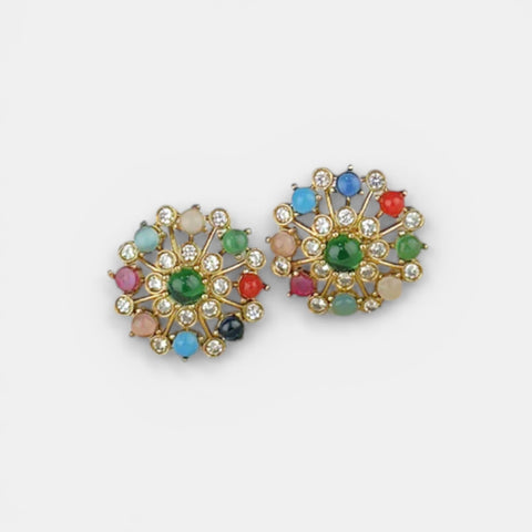 Elegant Gold Plated Stud Earrings for Women