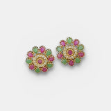 Sparkling Stone Stud Earrings Elegant Daily Wear