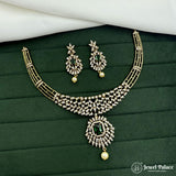 Beautiful High Quality Brass Premium AD Necklace