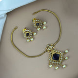 Elegant AD Stone With Paerls Premium Necklace