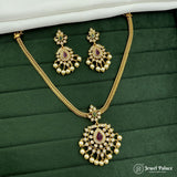 Radiant Brass Necklace Set for Women