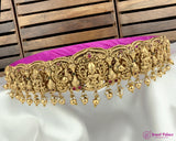 Antique Lakshmi Temple Design Hip Belt with Pearls