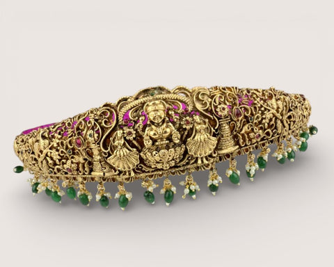 Elegant Temple Jewellery Gold Plated Waist Belt