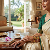 Traditional Antique Gold Temple Design Bangle Set Of 6 JH6808