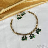Elegant Gold Finish Traditional Kerala Palakka Necklace JH6842