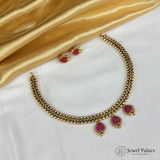 Elegant Gold Finish Traditional Kerala Palakka Necklace JH6843